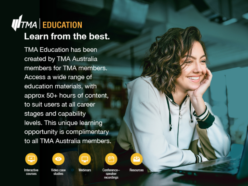 TMA Education home screen